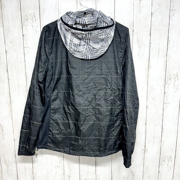 Lole Jacket Womens Size Large Jive Black Rain Lightweight Full Zip Up Hooded - Picture 5 of 5